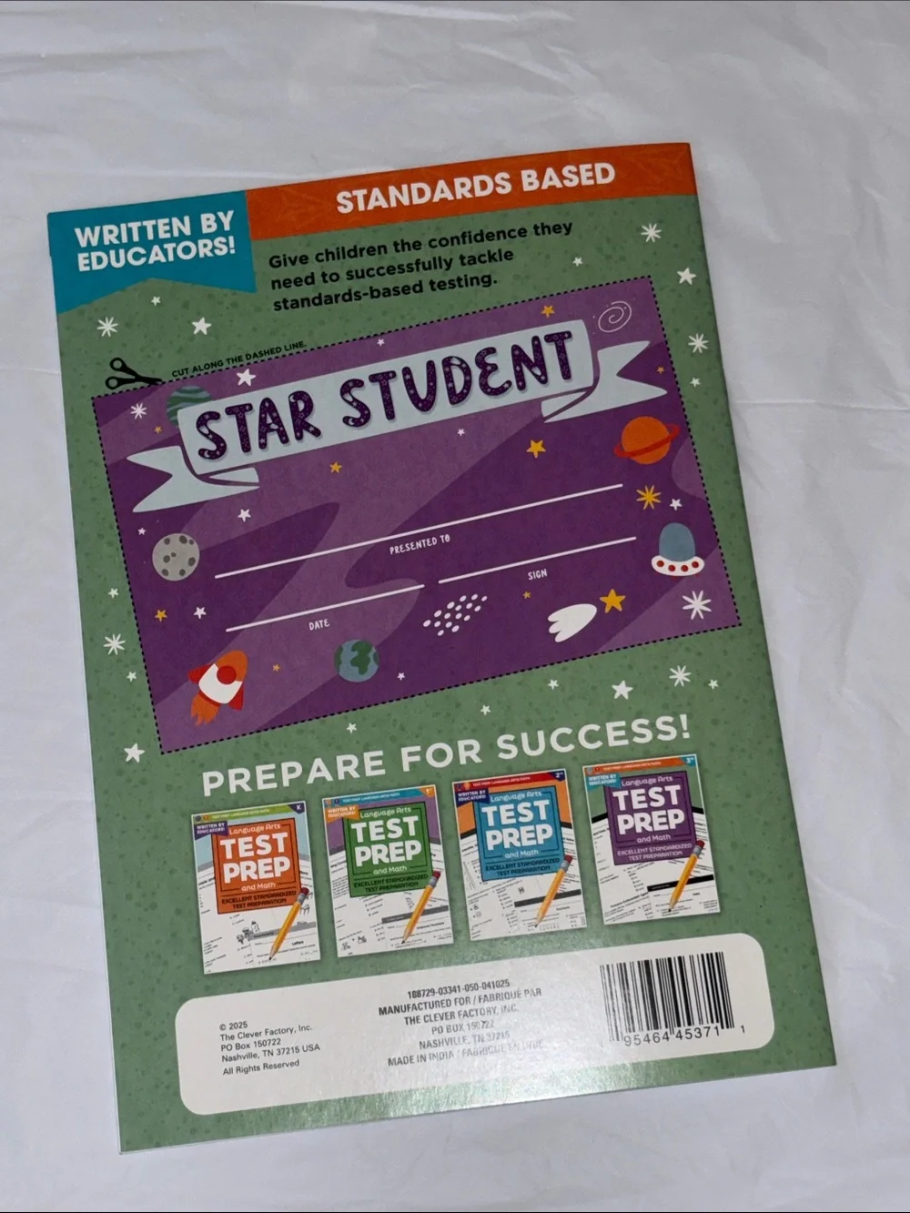Language Arts Test Prep and Math Workbook - Purple Cover - Picture 4 of 4